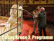 Circus Krone - die 2. Winterspielzeit 2017 ab 01.02.2017. „Allez-Hopp bei Krone“ ist das Motto des zweiten Programmes der 98. Wintersaison - vorgestellt wurde das Programm mit einer Löwenfütterung (©Foto: Martin Schmitz)